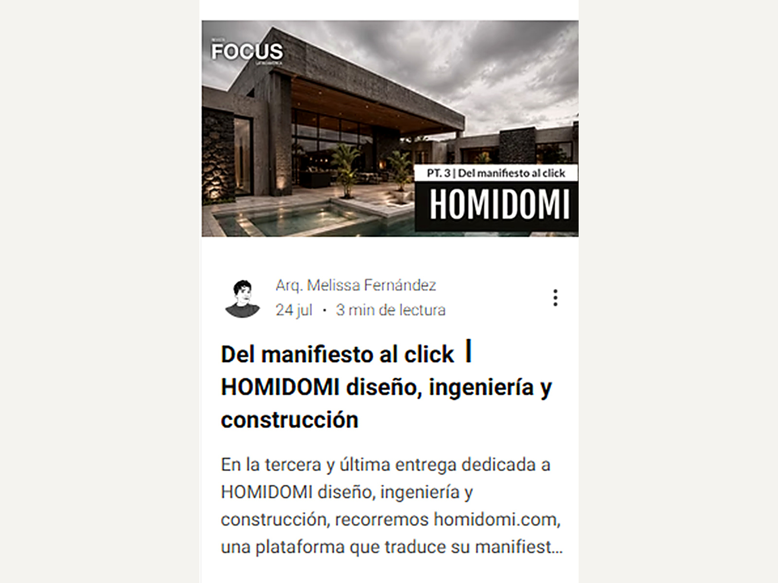 Revista Focus Latinoamérica — HOMIDOMI PT. 3