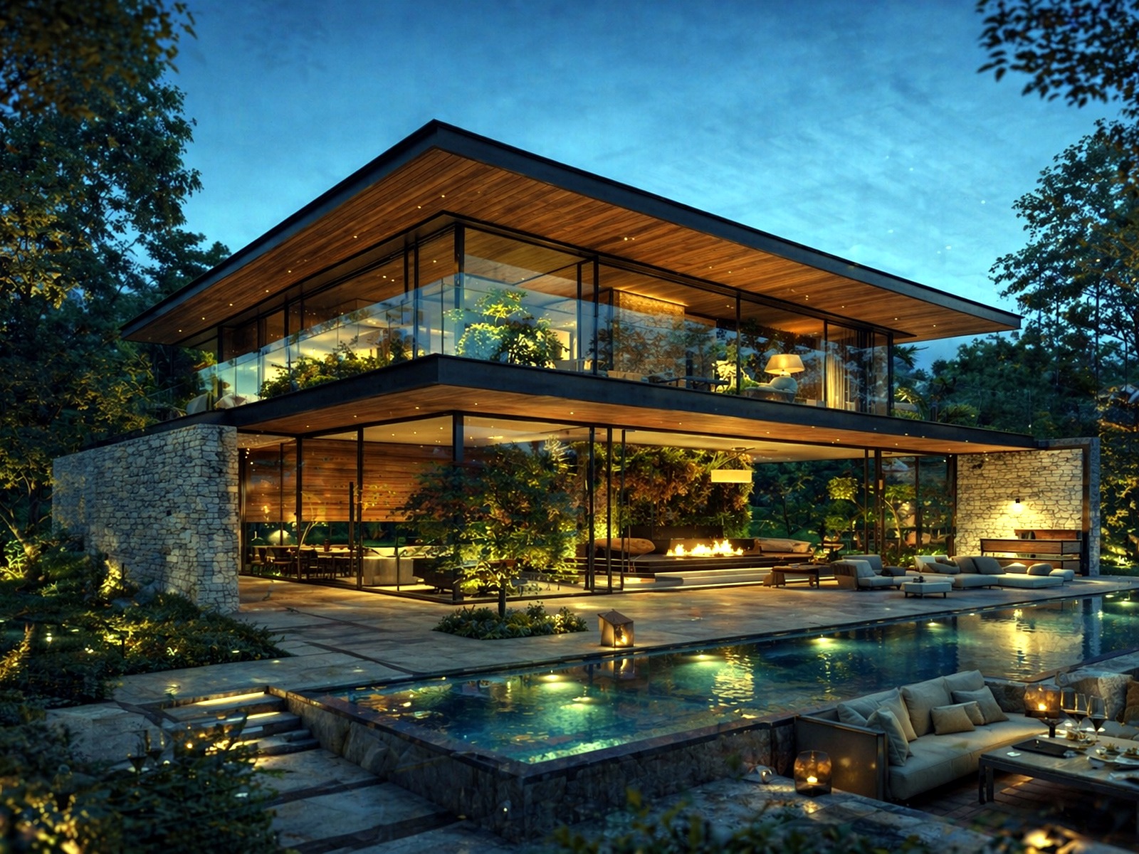 Casa Piscina Bosque
